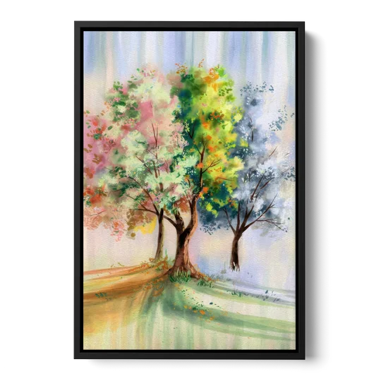New Hope Seasonal Beauty - Black Framed Canvas Wall Art - Front