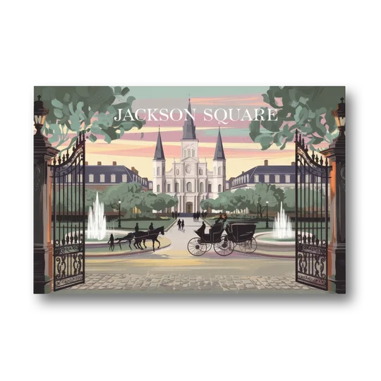 New Orleans Jackson Square - Canvas Wall Art - Front