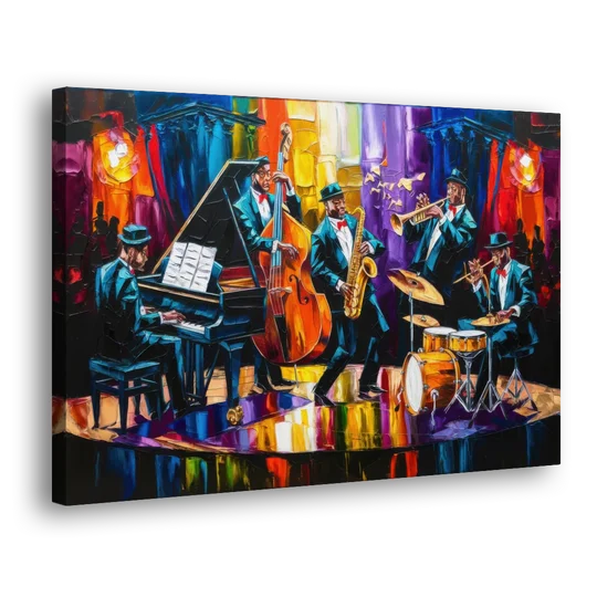 New Orleans Jazz Musicians - Canvas Wall Art - Side