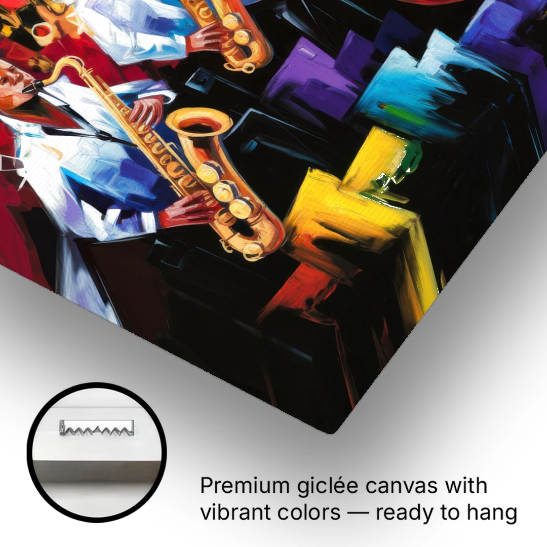 New Orleans Jazz Scene - Canvas Wall Art - Gallery Wrap Corner