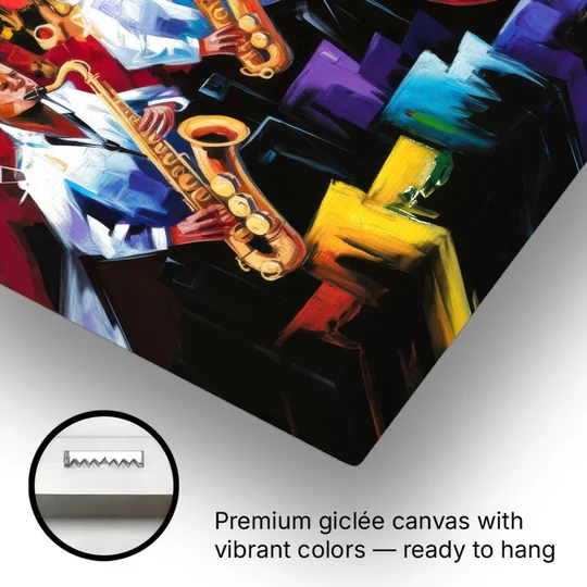 New Orleans Jazz Scene - Canvas Wall Art - Gallery Wrap Corner
