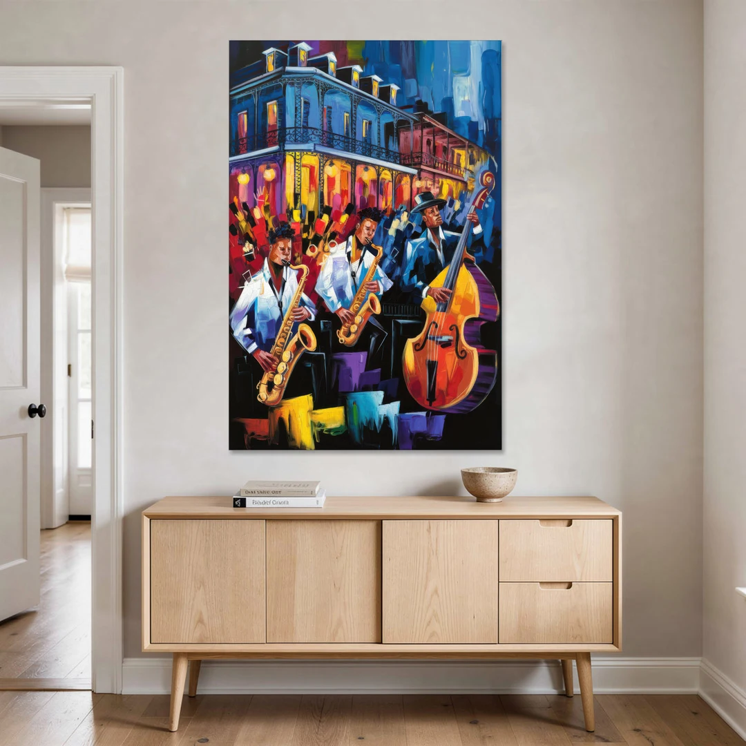 New Orleans Jazz Scene - Canvas Wall Art - Coffee Table - 40x60