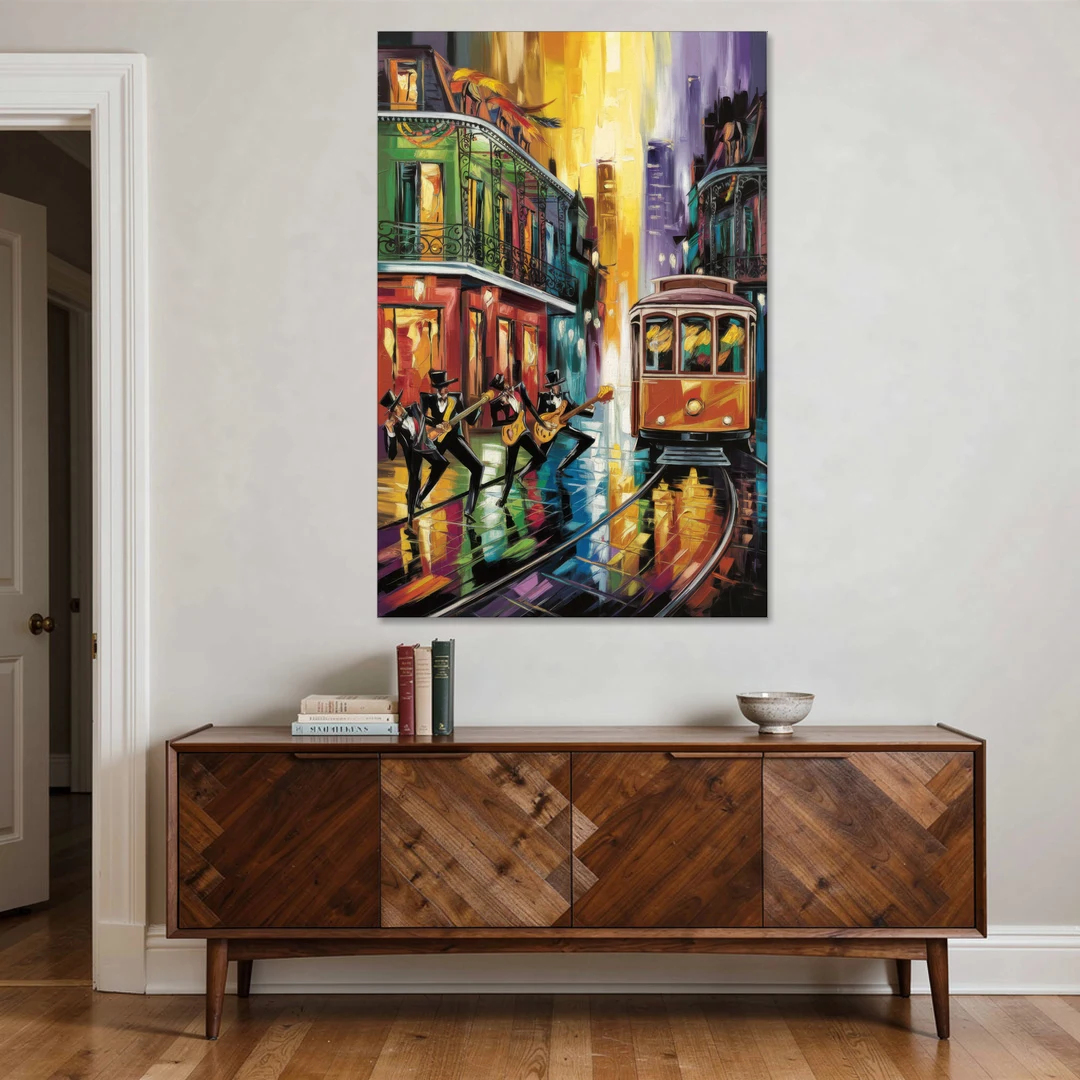 New Orleans Symbols of Culture - Canvas Wall Art - Coffee Table - 40x60