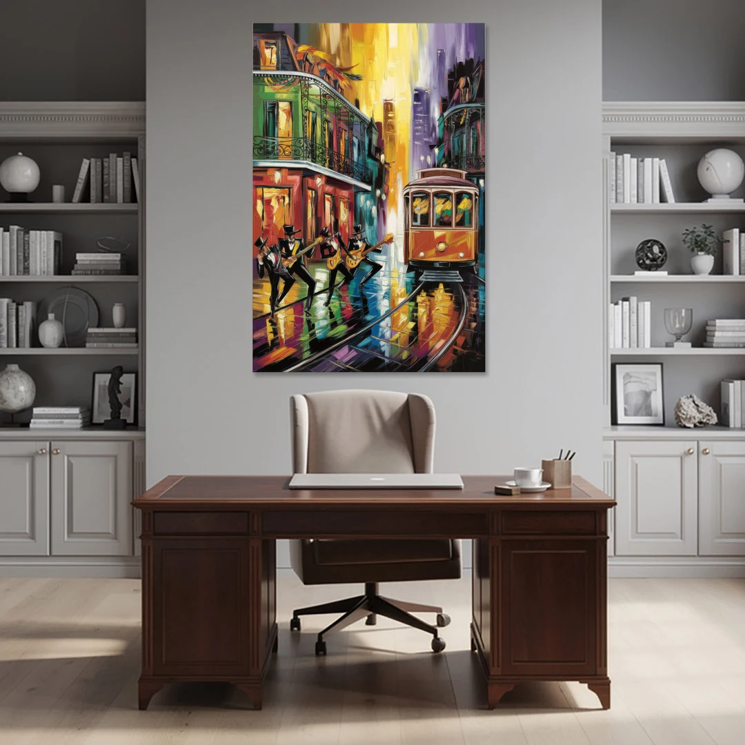 New Orleans Symbols of Culture - Canvas Wall Art - Office - 40x60
