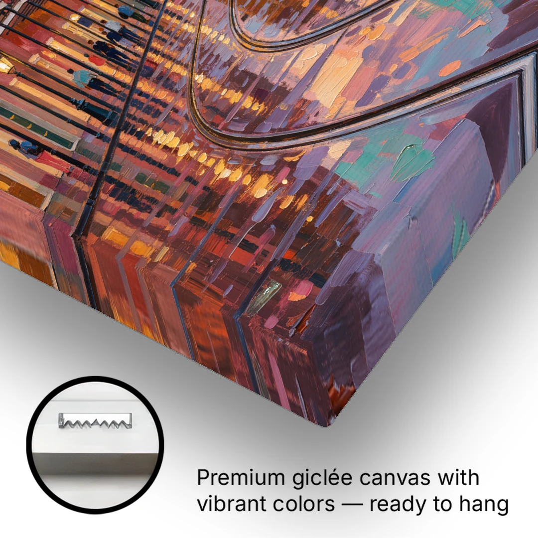 New Orleans Vibrant Street Art - Canvas Wall Art - Gallery Wrap Corner