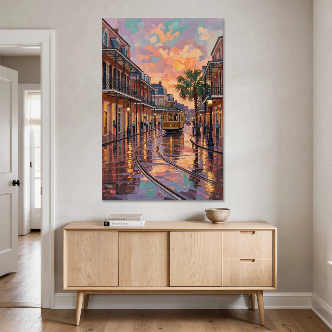 New Orleans Vibrant Street Art - Canvas Wall Art - Coffee Table - 40x60