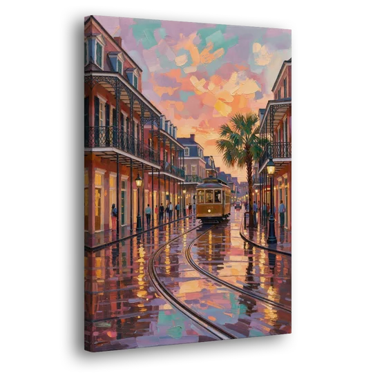 New Orleans Vibrant Street Art - Canvas Wall Art - Side