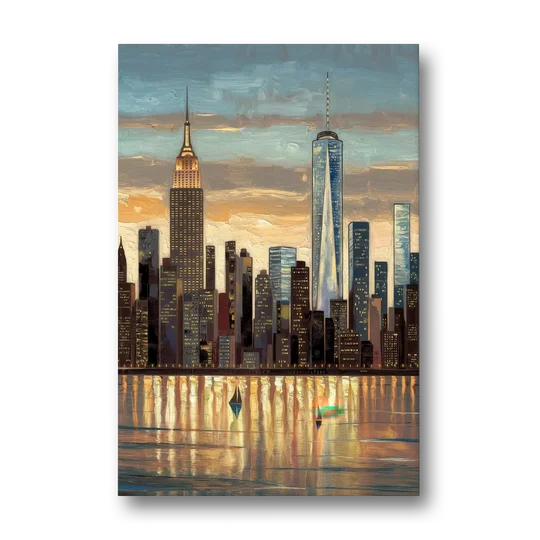 New York City Artistic View - Canvas Wall Art - Front