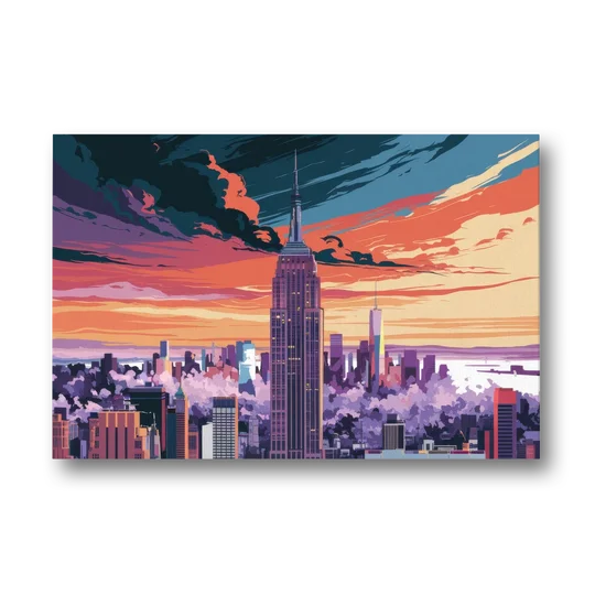 New York City Empire State Building - Canvas Wall Art - Front