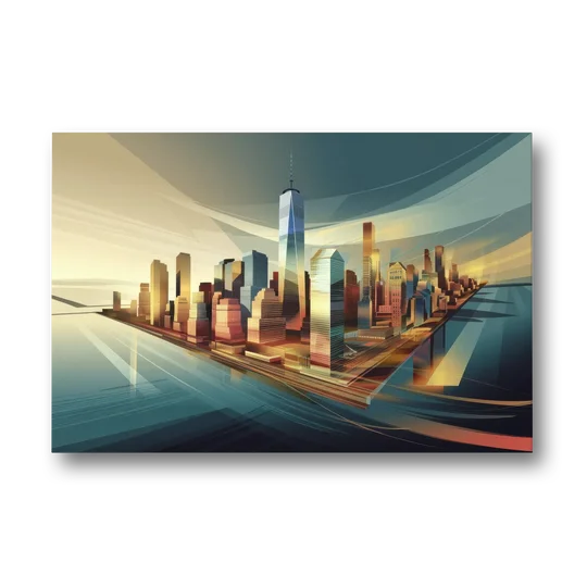 New York City Financial District - Canvas Wall Art - Front