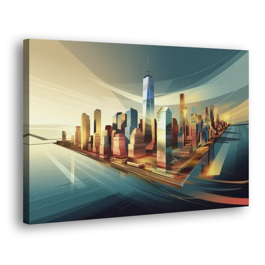 New York City Financial District - Canvas Wall Art - Side