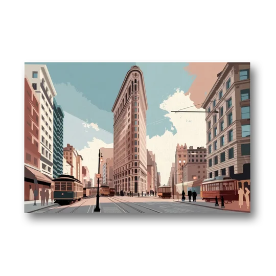 New York City Flatiron Building - Canvas Wall Art - Front
