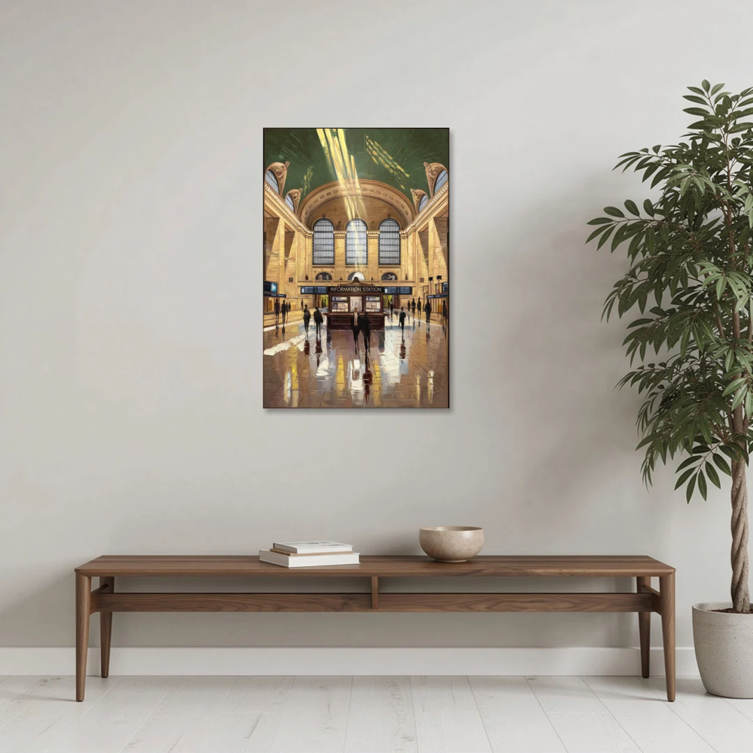 New York City Grand Central Station - Canvas Wall Art - Coffee Table - 24x36