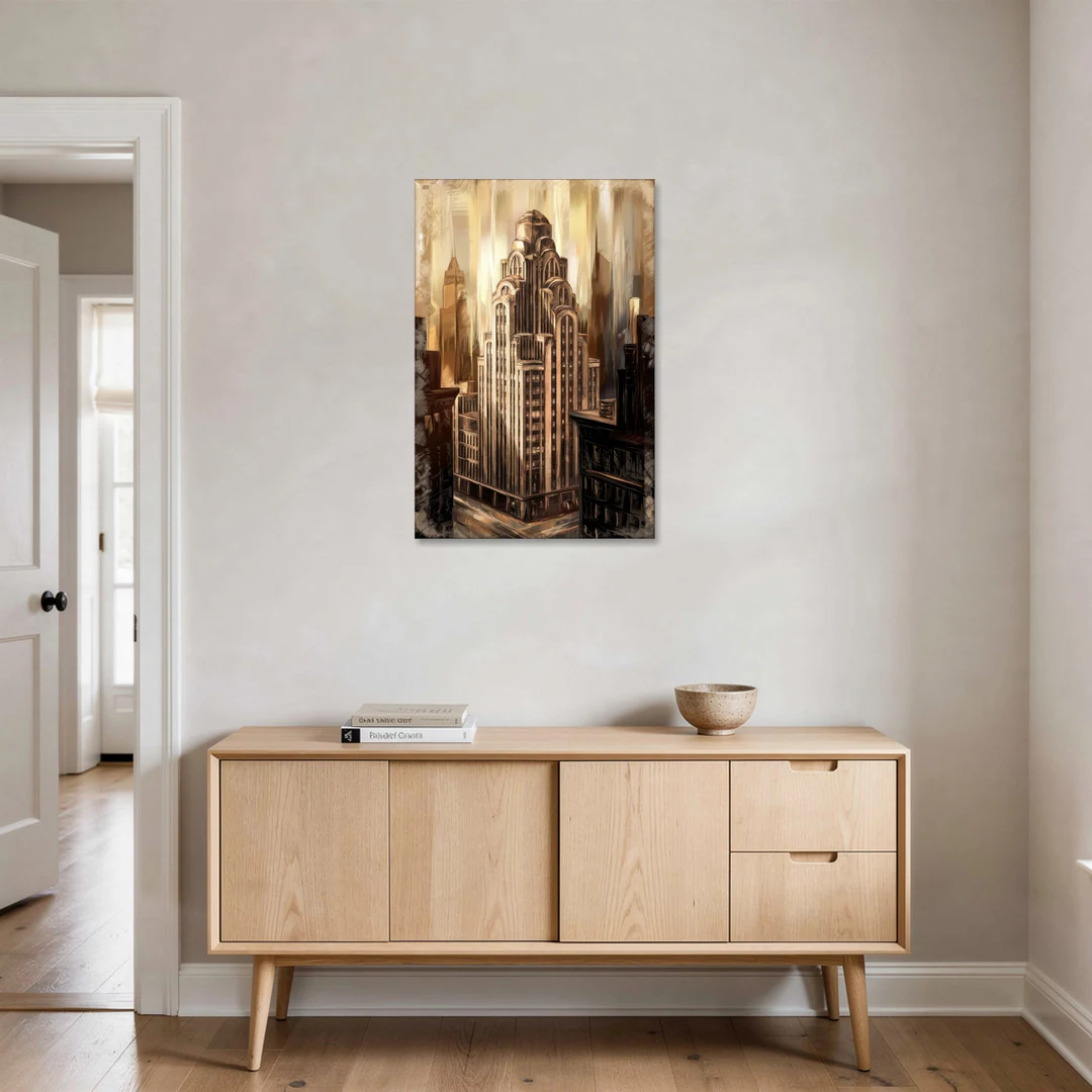 New York City Historic Architecture - Canvas Wall Art - Coffee Table - 24x36