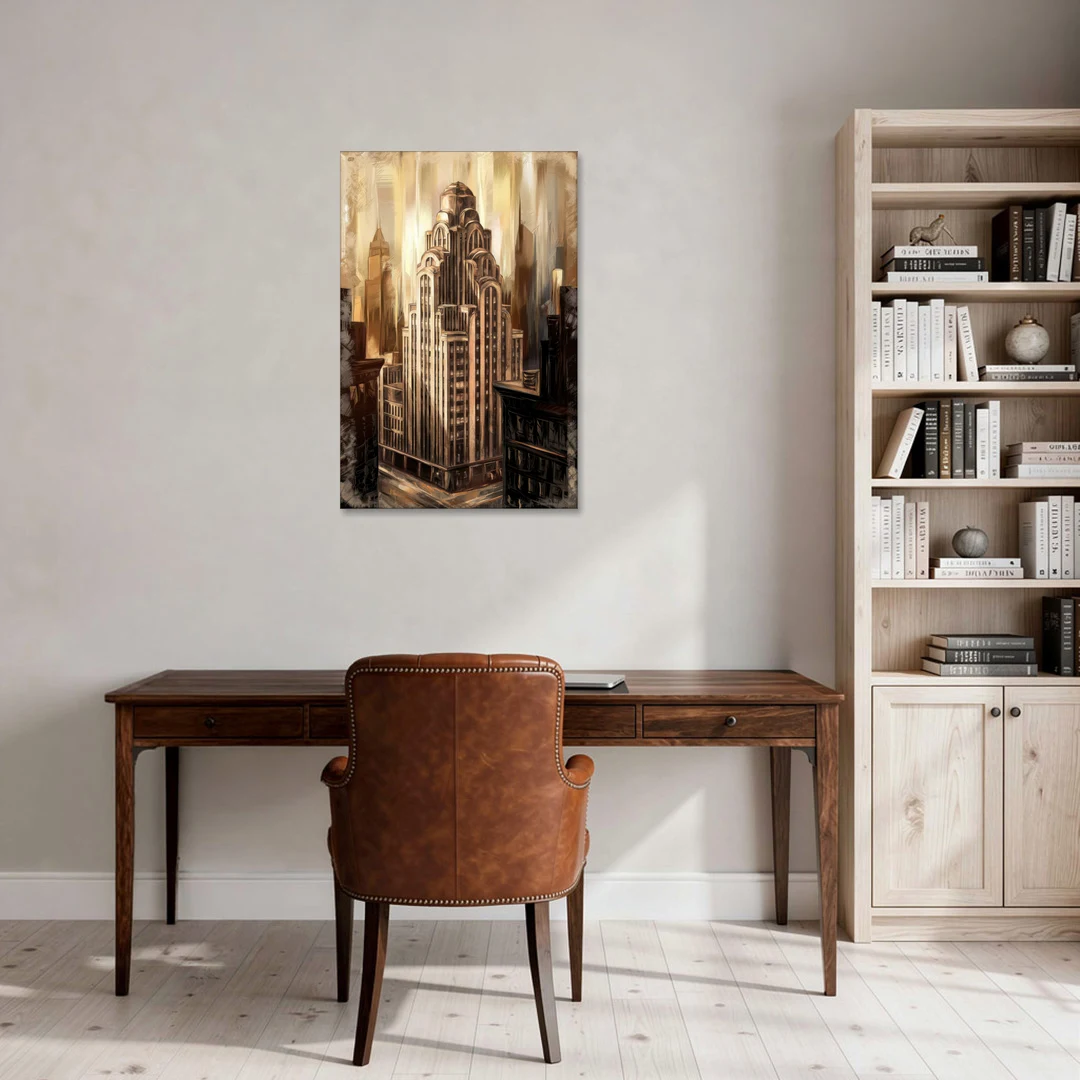 New York City Historic Architecture - Canvas Wall Art - Office - 24x36
