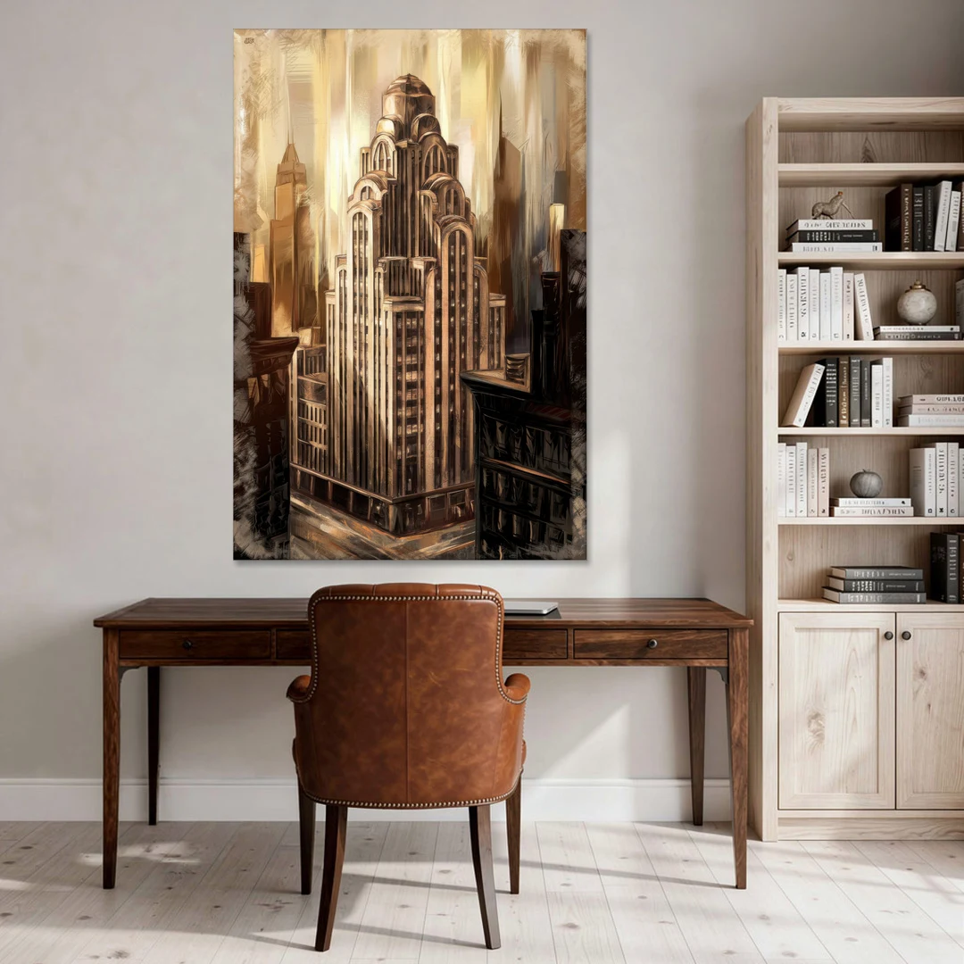 New York City Historic Architecture - Canvas Wall Art - Office - 40x60