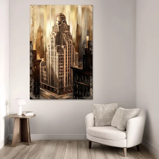 New York City Historic Architecture - Canvas Wall Art - Sofa - 40x60