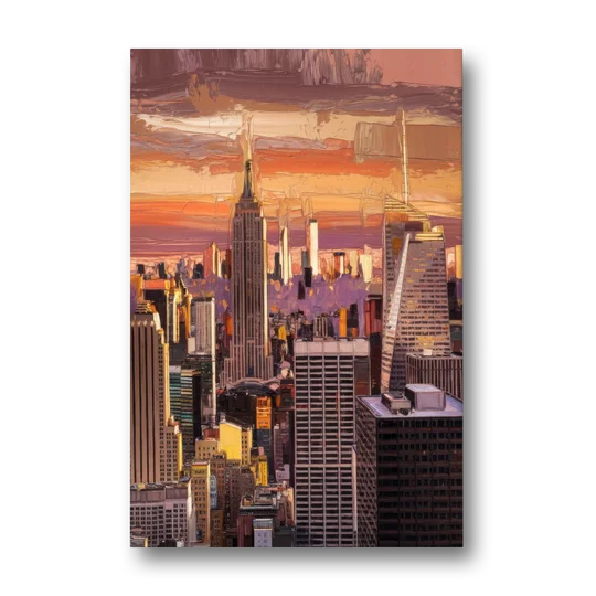 New York City Midtown Skyline - Canvas Wall Art - Front