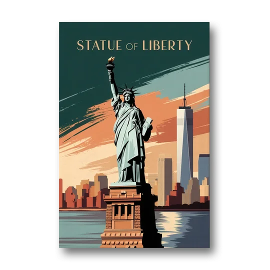 New York City Statue of Liberty - Canvas Wall Art - Front