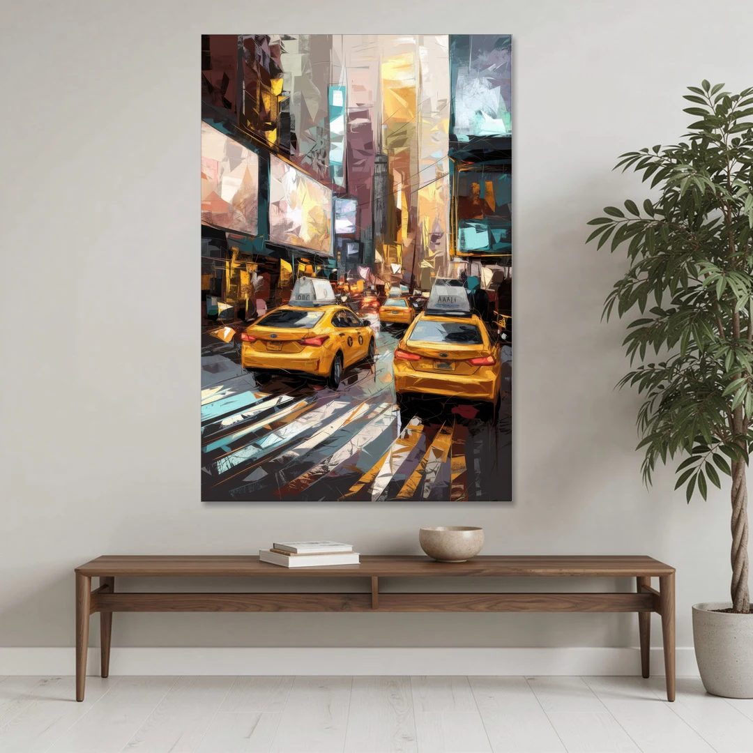 New York City Taxi Cabs - Canvas Wall Art - Coffee Table - 40x60