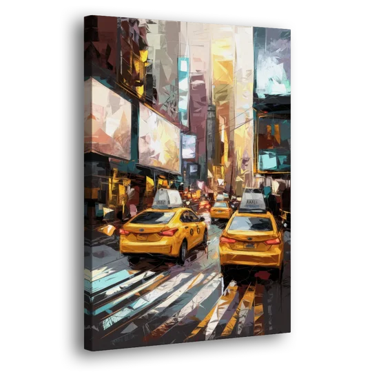 New York City Taxi Cabs - Canvas Wall Art - Side