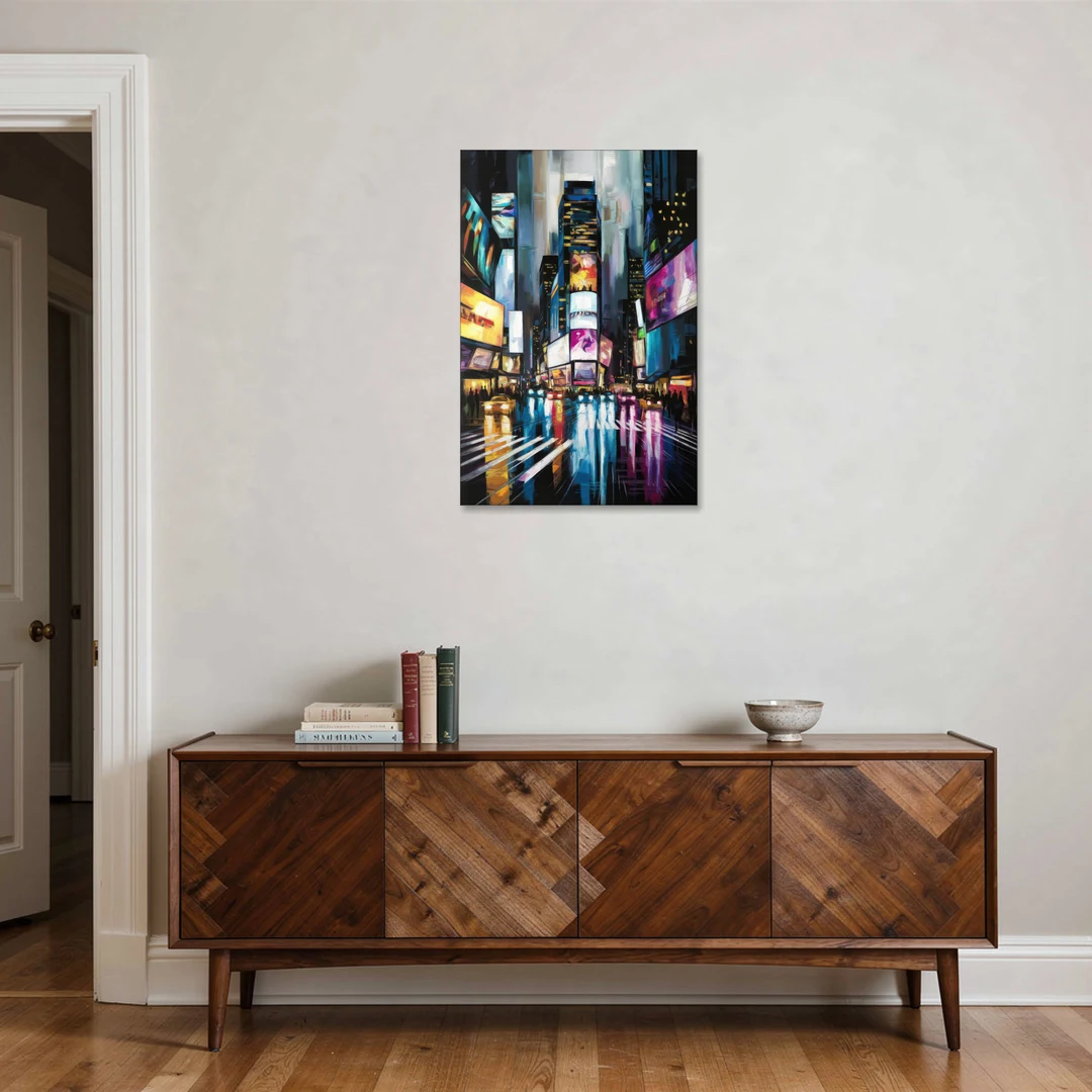 New York City Times Square Lights - Canvas Wall Art - Coffee Table - 24x36