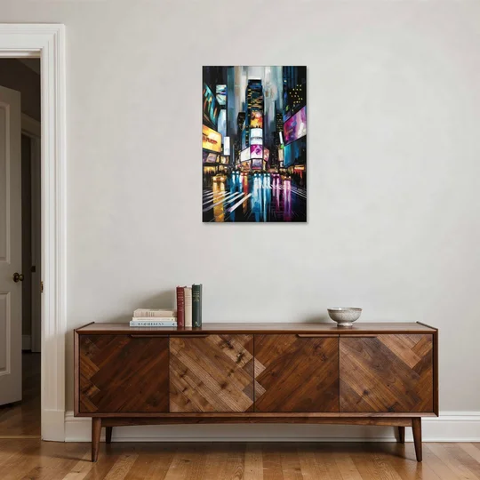 New York City Times Square Lights - Canvas Wall Art - Coffee Table - 24x36