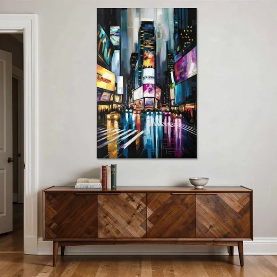 New York City Times Square Lights - Canvas Wall Art - Coffee Table - 40x60