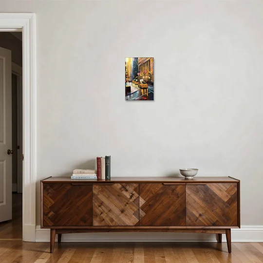 New York City Wall Street Vibes Flags - Canvas Wall Art - Coffee Table - 12x18