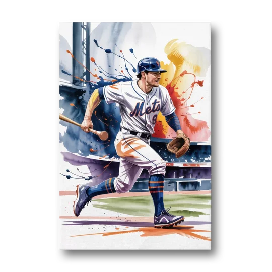 New York Mets Championship Game - Canvas Wall Art - Front