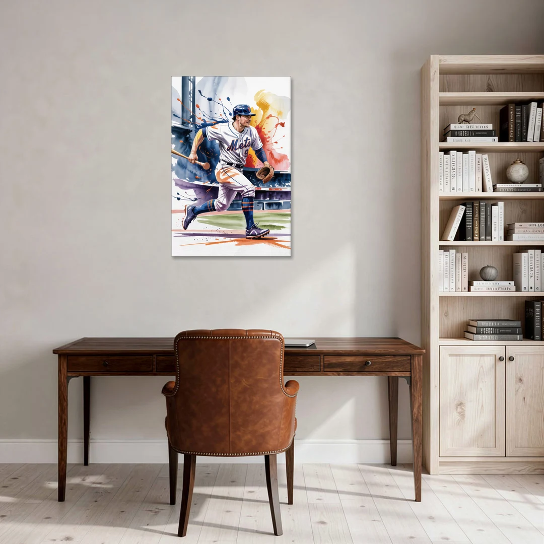 New York Mets Championship Game - Canvas Wall Art - Office - 24x36