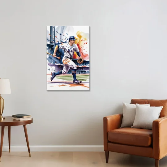New York Mets Championship Game - Canvas Wall Art - Sofa - 24x36