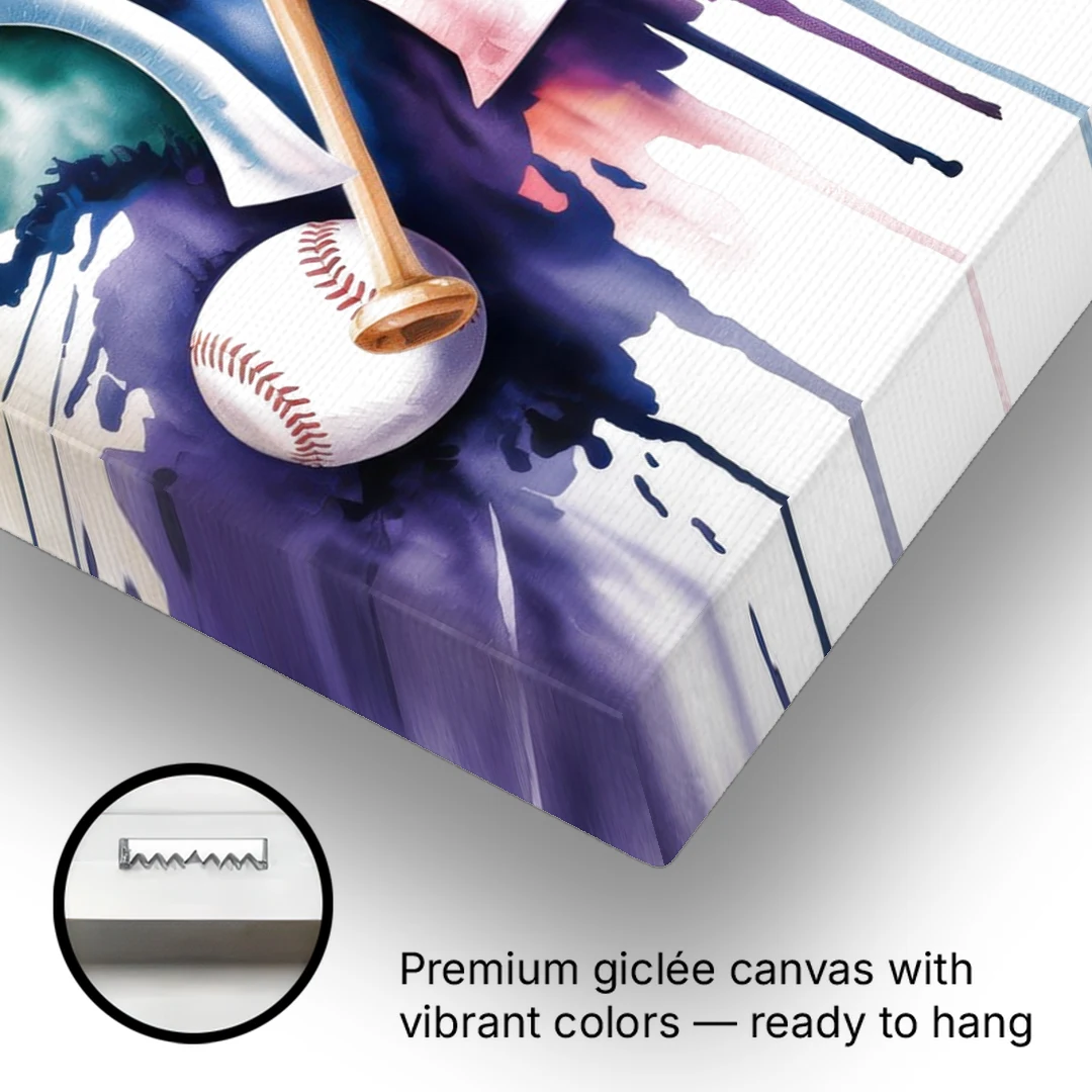 New York Yankees Emblem - Canvas Wall Art - Gallery Wrap Corner