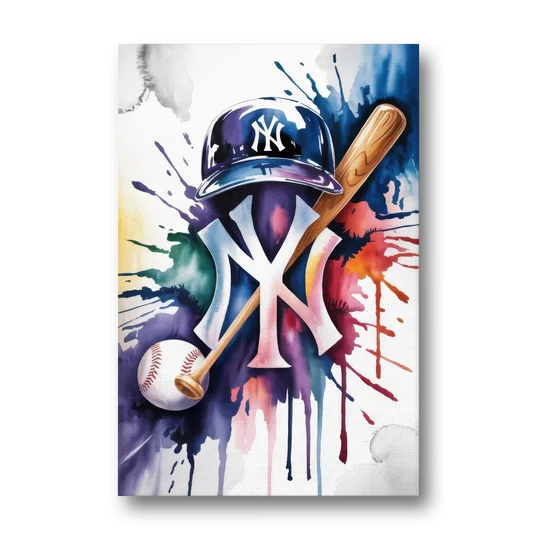 New York Yankees Emblem - Canvas Wall Art - Front