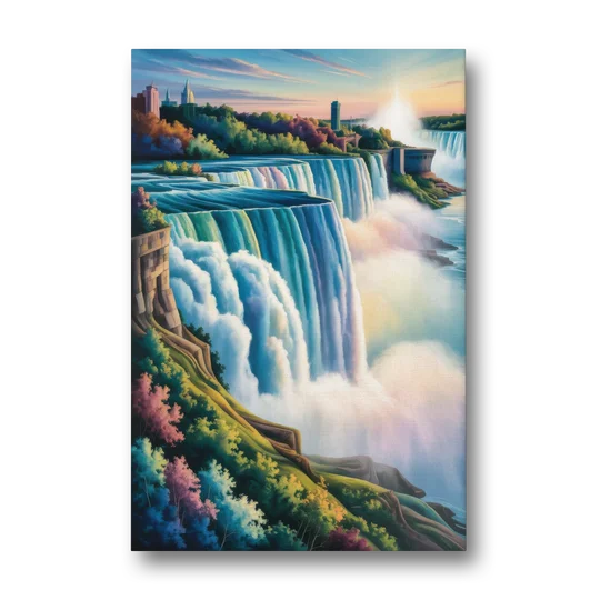 Niagara Falls Color Burst - Canvas Wall Art - Front
