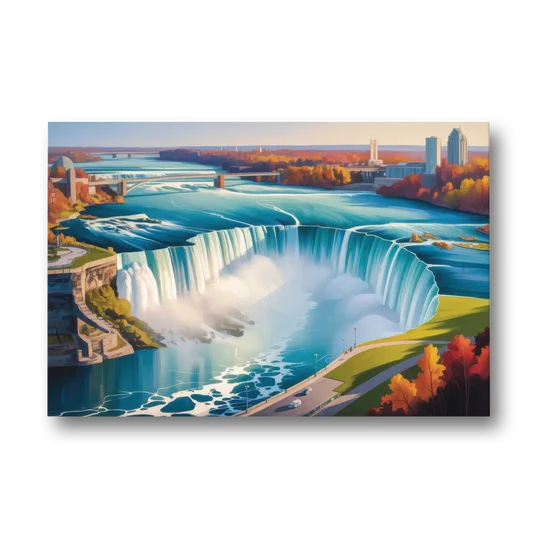 Niagara Falls from Above - Canvas Wall Art - Front