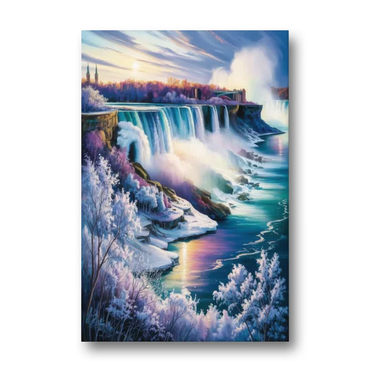 Niagara Falls Winter Freeze - Canvas Wall Art - Front