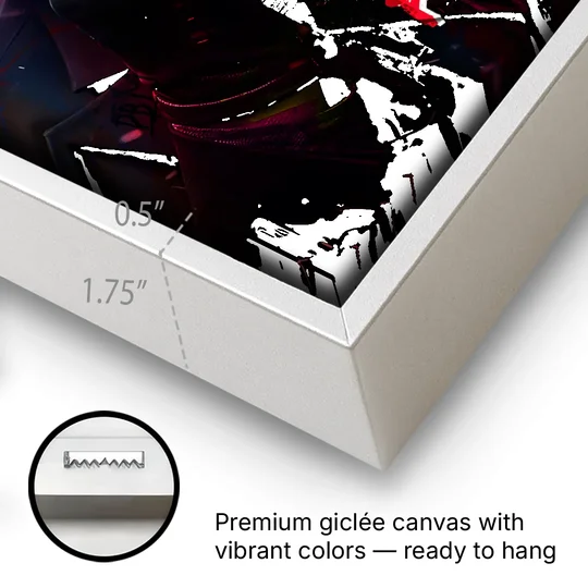 No Plan B - White Framed Canvas Wall Art - Gallery Wrap Corner