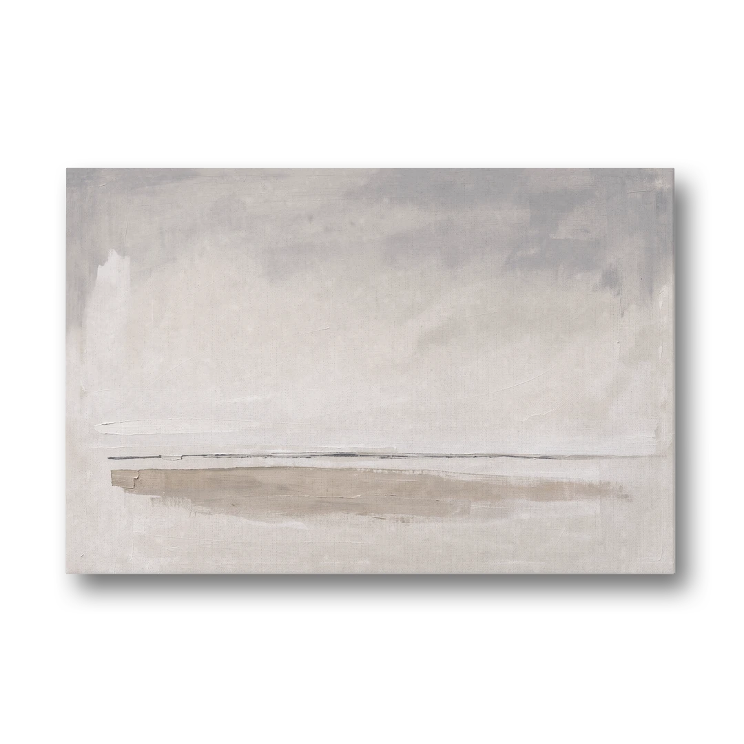 Nordic Wall Art Driftwood Band Under Sea Fog - Canvas Wall Art - Front