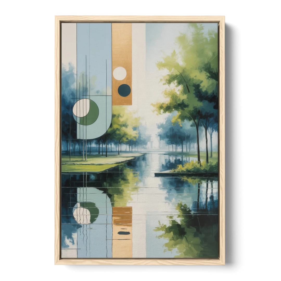 Nordpark Serenity - Oak Framed Canvas Wall Art - Front