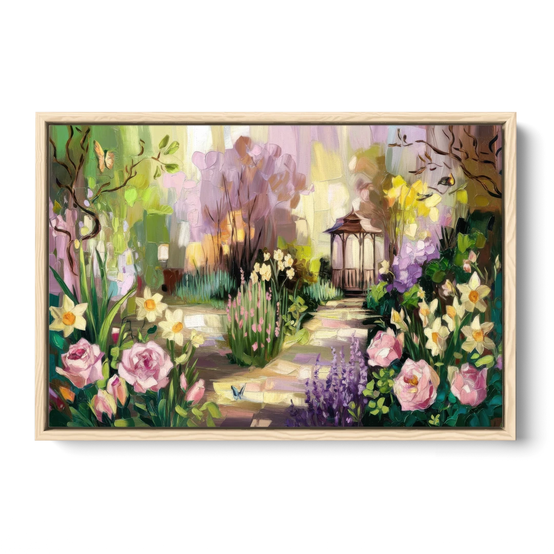 Norfolk Botanical Gardens - Oak Framed Canvas Wall Art - Front