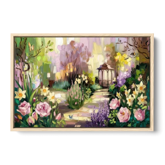 Norfolk Botanical Gardens - Oak Framed Canvas Wall Art - Front