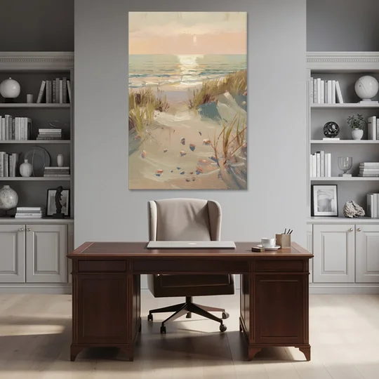 Norfolk Oceanfront Serenity - Canvas Wall Art - Office - 40x60