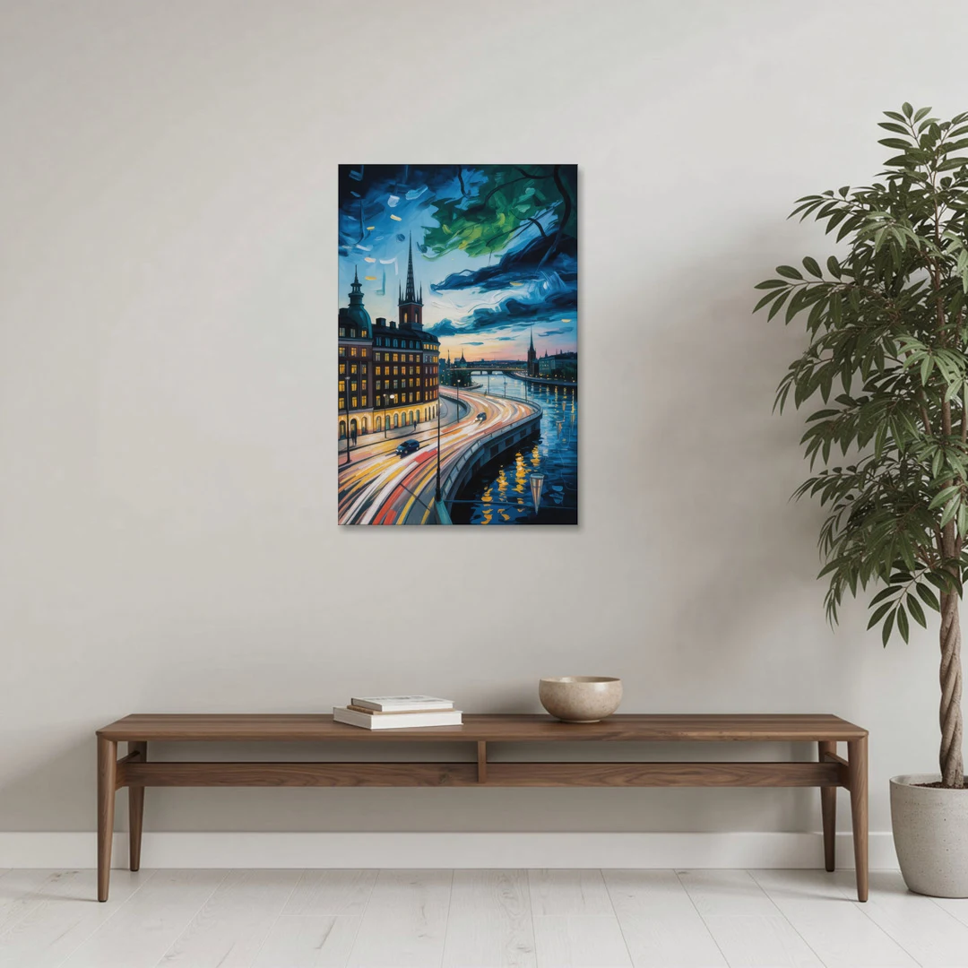 Norrmalm Nights - Canvas Wall Art - Coffee Table - 24x36
