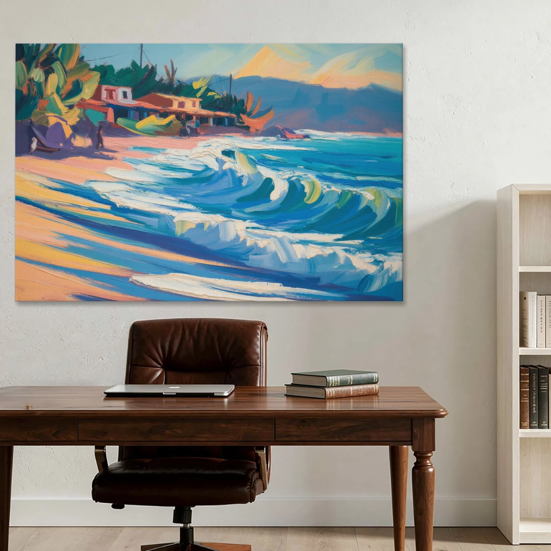 North Sayulita Shore - Canvas Wall Art - Office - 60x40