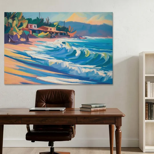 North Sayulita Shore - Canvas Wall Art - Office - 60x40