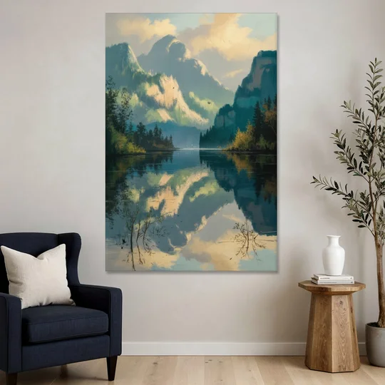 North Shore Mountains - Canvas Wall Art - Sofa - 40x60