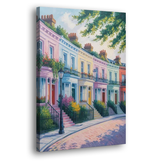Notting Hill Colors - Canvas Wall Art - Side