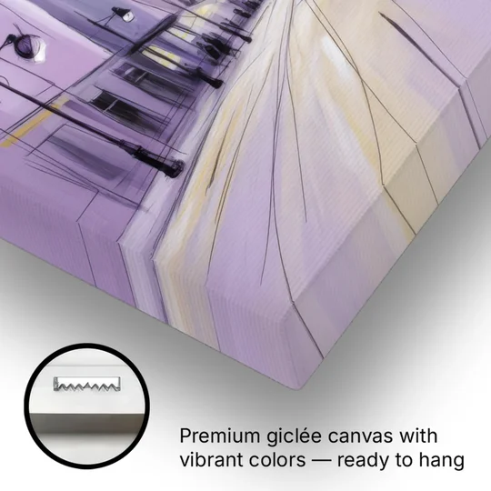 Nowy Swiat Stroll - Canvas Wall Art - Gallery Wrap Corner