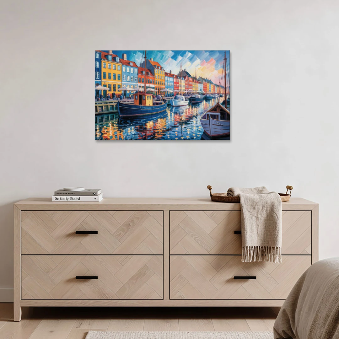 Nyhavn Serenity - Canvas Wall Art - Coffee Table - 36x24